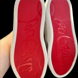 Christian Louboutin Gold Aurelien Donna Sneakers Size 7.5